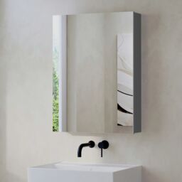 Banyetti Lavio 600mm x 800mm Mirror Cabinets - Grey - thumbnail 2
