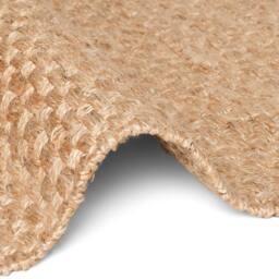 THE RUGS Fjord Reversible Handwoven Jute Rug Natural Gold Living Room in Beige - Size: 200 cm x 300 cm - thumbnail 5