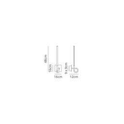 Netlighting Cinto Wall Lamp 48cm 6W LED 3000K 480lm Polished Chrome in Grey - thumbnail 2