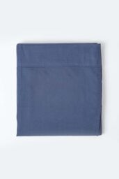 Homescapes Luxury Soft Linen Flat Sheet in Navy - Size: Super King Flat - thumbnail 2
