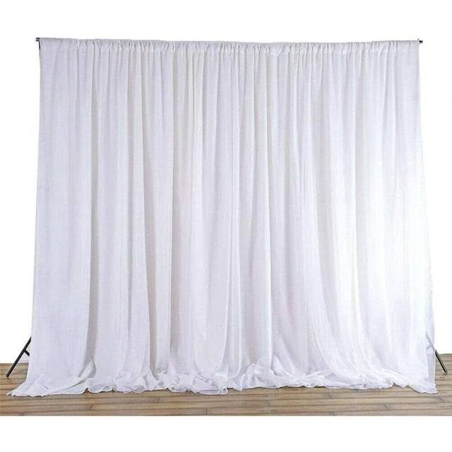 SPETLEK Large Wedding Party Stage Backdrop Drape 2M X 2M in White - image 1