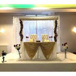 SPETLEK Large Wedding Party Stage Backdrop Drape 2M X 2M in White - thumbnail 4