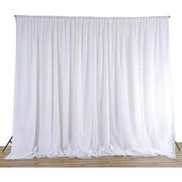 SPETLEK Large Wedding Party Stage Backdrop Drape 2M X 2M in White - thumbnail 1