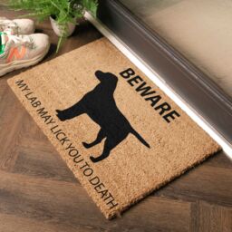 Artsy Mats Labrador doormat - Regular 60x40cm in Brown - Size: 40 cm x 60 cm - thumbnail 1