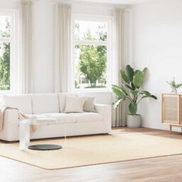 Berkfield Home Shaggy Rug High Pile NAVARRA Cream 240x340 cm Polyester - Size: Medium - thumbnail 1