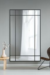 "MirrorOutlet Black Contemporary Wall & Leaner Mirror 79"" X 47"" (200 x 120CM) - Size: 1 Pack" - thumbnail 1