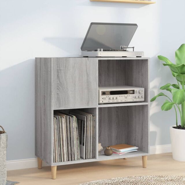 Berkfield Home Record Cabinet Grey Sonoma 84.5x38x89 cm Engineered Wood - image 1