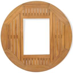 Berkfield Home Table Beer Crate Tabletop Teak 70 cm in Brown - thumbnail 5