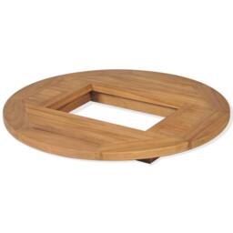 Berkfield Home Table Beer Crate Tabletop Teak 70 cm in Brown - thumbnail 3