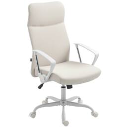 STILVORA Office Chair with High Back in Cream Linen - thumbnail 5