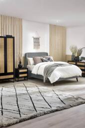 Julian Bowen Padstow Rattan 6 Drawer Wide Chest in Black - thumbnail 3