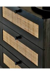 Julian Bowen Padstow Rattan 6 Drawer Wide Chest in Black - thumbnail 6