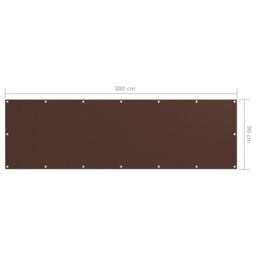 Berkfield Home Balcony Screen Brown 90x300 cm Oxford Fabric - thumbnail 5