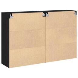 Berkfield Home Wall Mounted Cabinets 2 pcs Black Oak 69, 5x34x90 cm Engineered Wood - Size: 5 x 34 x 90 cm - thumbnail 8