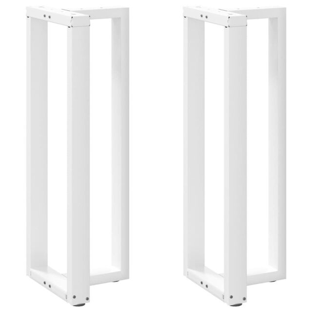 Berkfield Home Bar Table Legs T-Shaped¬†2 pcs White 40x35x(110-111) cm Steel - image 1