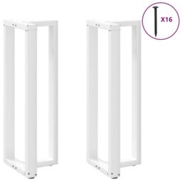 Berkfield Home Bar Table Legs T-Shaped¬†2 pcs White 40x35x(110-111) cm Steel - thumbnail 3