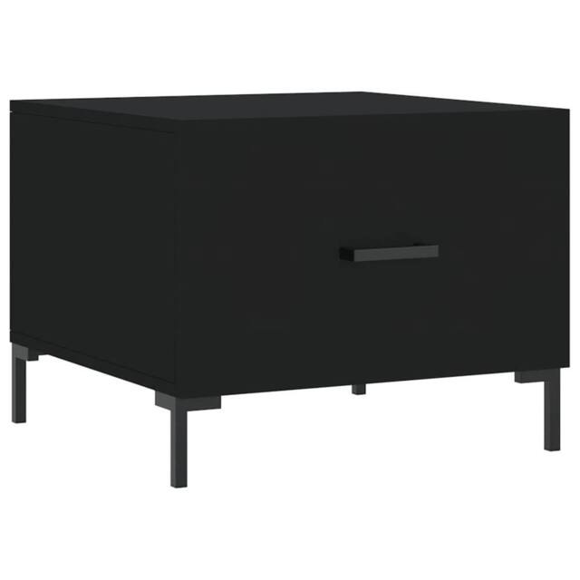 Berkfield Home Coffee Table Black 50x50x40 cm Engineered Wood - Size: 50 x 50 x 40 cm - image 1