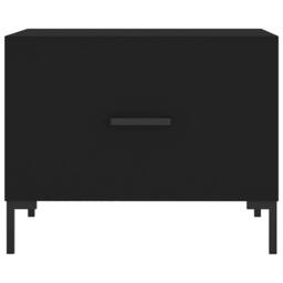 Berkfield Home Coffee Table Black 50x50x40 cm Engineered Wood - Size: 50 x 50 x 40 cm - thumbnail 5