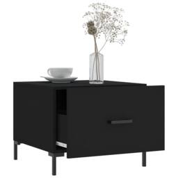 Berkfield Home Coffee Table Black 50x50x40 cm Engineered Wood - Size: 50 x 50 x 40 cm - thumbnail 4