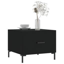 Berkfield Home Coffee Table Black 50x50x40 cm Engineered Wood - Size: 50 x 50 x 40 cm - thumbnail 3