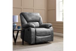 Home Detail Enoch Manual Recliner Armchair in Dark Grey