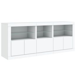 Berkfield Home Sideboard with LED Lights White 162x37x67 cm - Size: 162 x 37 x 67 cm - thumbnail 5