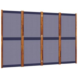 Berkfield Home 4-Panel Room Divider Dark Blue 280x180 cm - thumbnail 2