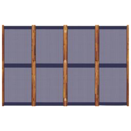 Berkfield Home 4-Panel Room Divider Dark Blue 280x180 cm - thumbnail 4
