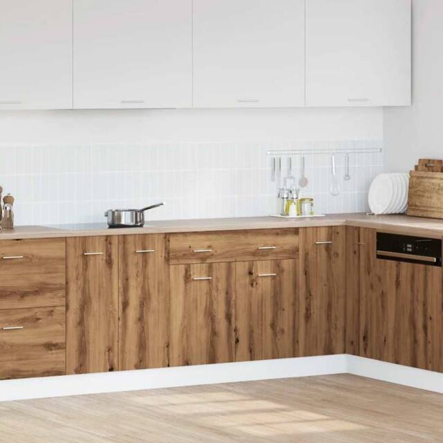 Berkfield Home Durable Drawer Bottom Cabinet Lyon Artisan Oak 80x46x81.5 cm Engi in Brown - image 1