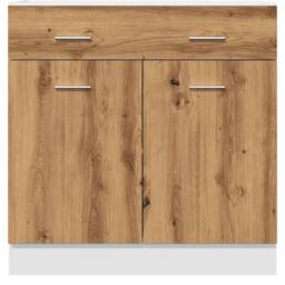 Berkfield Home Durable Drawer Bottom Cabinet Lyon Artisan Oak 80x46x81.5 cm Engi in Brown - thumbnail 4
