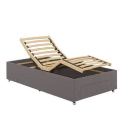 PARADISE BEDS LTD Electric Adjustable Panel Mobility Bed with Headboard & Mattress in Dark Red - Size: Small Double - thumbnail 4