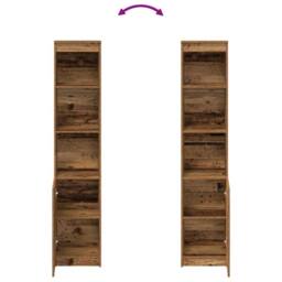 Berkfield Home Highboard Old Wood 37.5x35x180 cm Engineered Wood in Brown - thumbnail 8