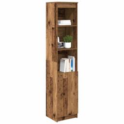 Berkfield Home Highboard Old Wood 37.5x35x180 cm Engineered Wood in Brown - thumbnail 4