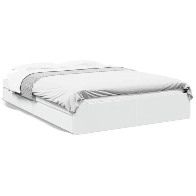 Berkfield Home Bed Frame with Drawers without Mattress White 160x200 cm - image 1