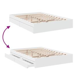 Berkfield Home Bed Frame with Drawers without Mattress White 160x200 cm - thumbnail 7