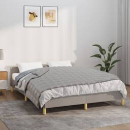 Berkfield Home Weighted Blanket Grey 140x200 cm Single 10 kg Fabric - thumbnail 2