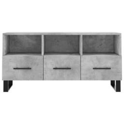 Berkfield Home TV Cabinet Concrete Grey 102x36x50 cm Engineered Wood - Size: 102 x 36 x 50 cm - thumbnail 5