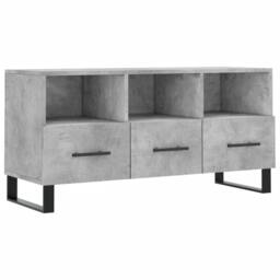 Berkfield Home TV Cabinet Concrete Grey 102x36x50 cm Engineered Wood - Size: 102 x 36 x 50 cm - thumbnail 3