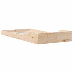 Berkfield Home Modern Brown 80 x 200 cm Solid pine wood in Natural - thumbnail 7