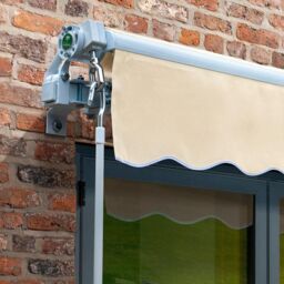 Primrose Awnings Electric Retractable Patio Awning Sun Canopy 3.0m x 2.5m in Off-White - thumbnail 2
