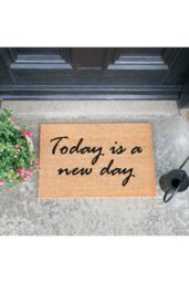 Artsy Mats Today is a new day doormat - Regular 60x40cm in Black - Size: 40 cm x 60 cm - thumbnail 2