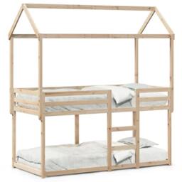 Berkfield Home Bunk Bed without Mattress 90x200 cm Solid Wood Pine in Brown - thumbnail 1