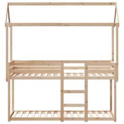 Berkfield Home Bunk Bed without Mattress 90x200 cm Solid Wood Pine in Brown - thumbnail 4
