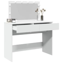 Berkfield Home Dressing Table with LED White 100x40x120 cm - Size: 100 x 40 x 120 cm - thumbnail 4
