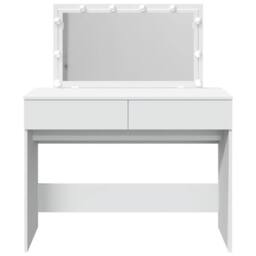Berkfield Home Dressing Table with LED White 100x40x120 cm - Size: 100 x 40 x 120 cm - thumbnail 5