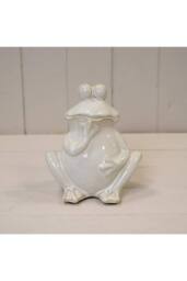 KDMD Cream Ceramic Wondering Frog - thumbnail 1