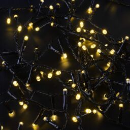 Shatchi 750 LEDs Warm White Compact Lights Green Cable with 8 Effects Multifunction Auto Memory Christmas Decorations in Yellow - thumbnail 2