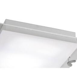 Netlighting Melbourne Square Ceiling 15W LED 1350lm Chrome Frosted White Glass in Grey - thumbnail 5