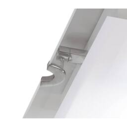 Netlighting Melbourne Square Ceiling 15W LED 1350lm Chrome Frosted White Glass in Grey - thumbnail 6