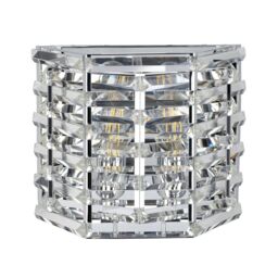Loops Twin Wall Light Sconce Highly Polished Nickel Finish LED E27 60W Bulb in Metallics - thumbnail 2